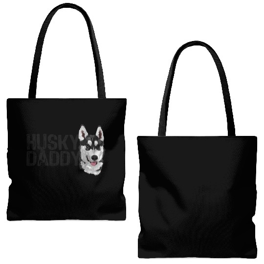 husky daddy Tote Bags (AOP)
