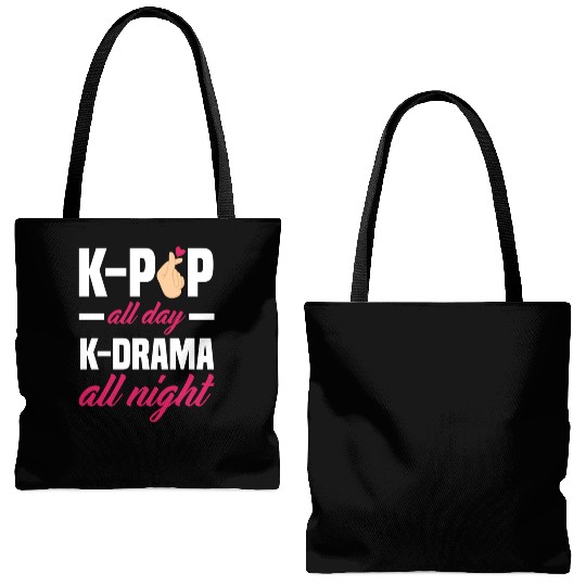 K-Pop K-Drama Korean Pop Music Tote Bags (AOP)