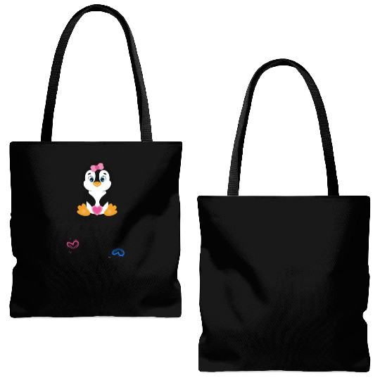 I love my little sister Pinguin Tote Bags (AOP)