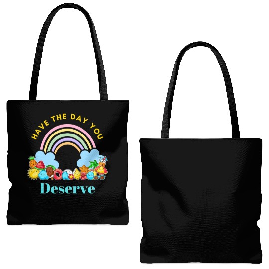 Have The Day You Deserve Karma Quotes Tote Bags (AOP)