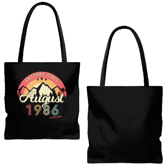 Year Of Construction August 1986 Tote Bags (AOP)