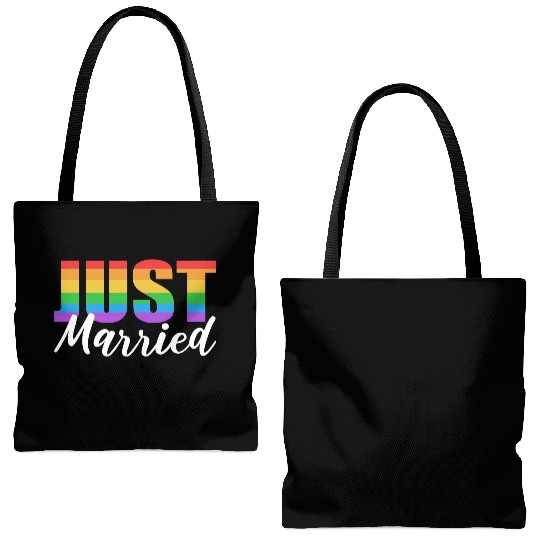 Just Married LGBTQ LGBTQ Gift Tote Bags (AOP)