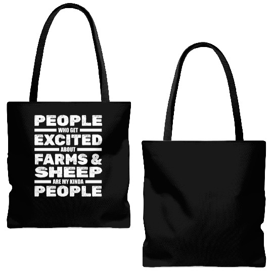 Sheep Farming Lamb Farmer Tote Bags (AOP)