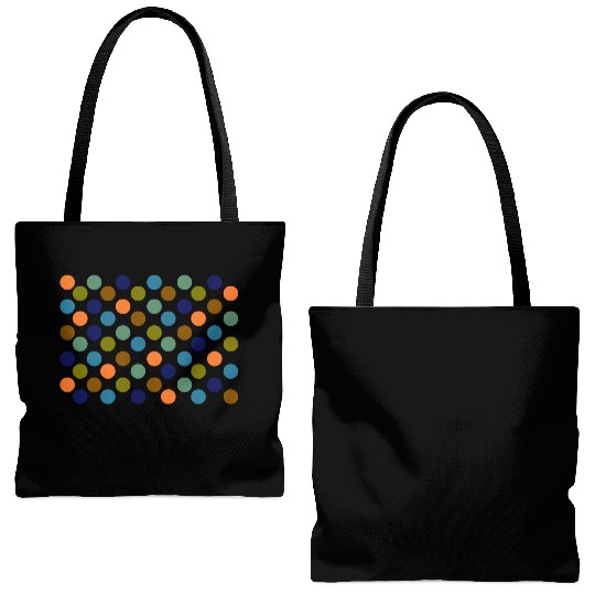 Dots - 1970's Autumn Spots Tote Bags (AOP)