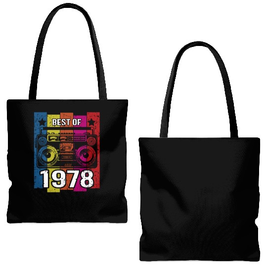 Best of 1978 Stereo Radio Cassette Player Birthday Tote Bags (AOP)