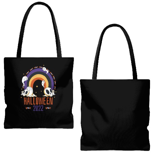 HALLOWEEN 2022 CARTOON GHOSTS AND SKULLS Tote Bags (AOP)