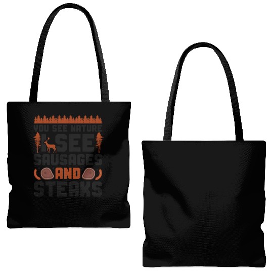 Buck Deer Hunting Hunter Bbq Tote Bags (AOP)