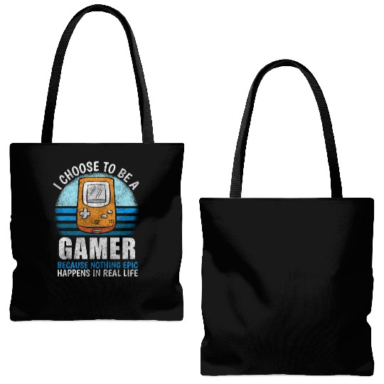 Gaming Nerd Energy Internet Tote Bags (AOP)