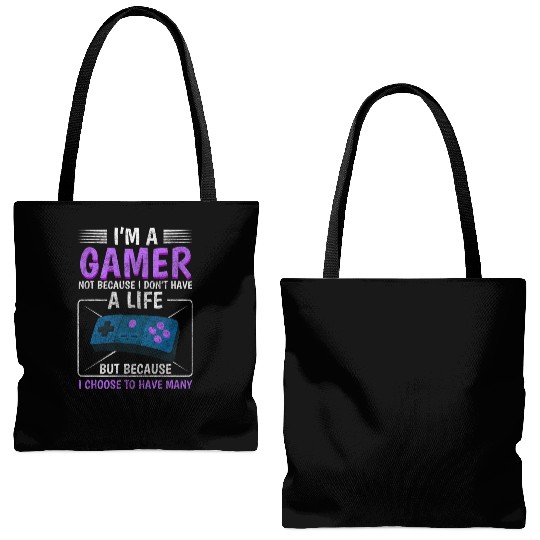 Game Nerd Console Tote Bags (AOP)
