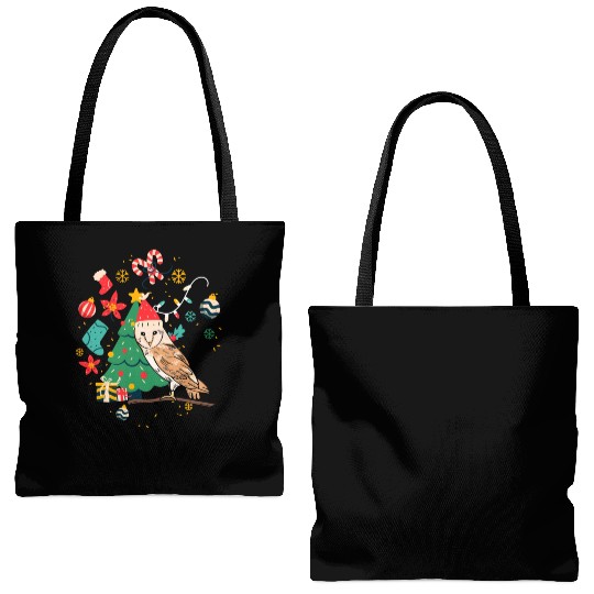 Ugly Christmas Owl Tote Bags (AOP)
