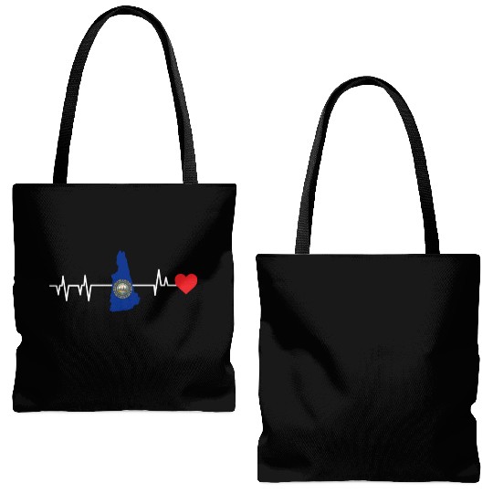 New Hampshire Heartbeat Gift Tote Bags (AOP)