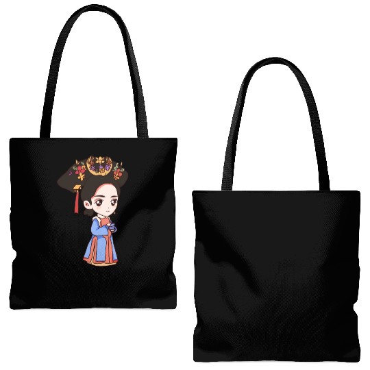 HAND PAINTED GIRL IMAGE Tote Bags (AOP)
