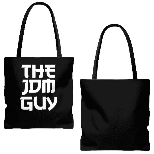 The JDM Guy white text japanese car lover Tote Bags (AOP)