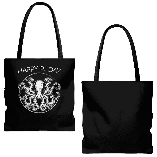 Happy Pi Day Tote Bags (AOP) Funny Math Geek Octopus