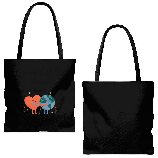 Spread Love Around Tote Bags (AOP)