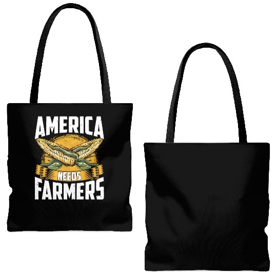 America Needs Farmers Funny Corn Farming Tote Bags (AOP)