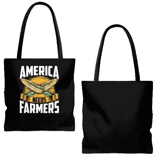 America Needs Farmers Agriculture Farmer Corn Tote Bags (AOP)