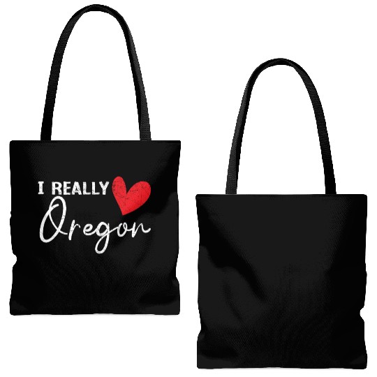 I Really Love Oregon USA America Oregonians Tote Bags (AOP)