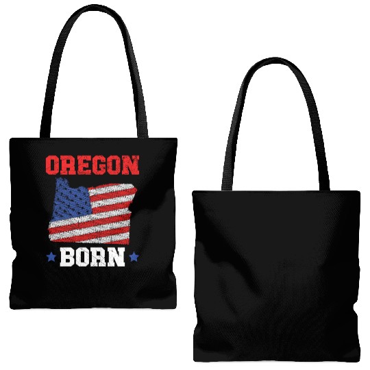 Oregon Born USA America Oregonians Travel Tourist Tote Bags (AOP)