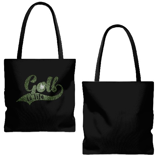 GOLF IS LIFE Distressed Look Tote Bags (AOP)