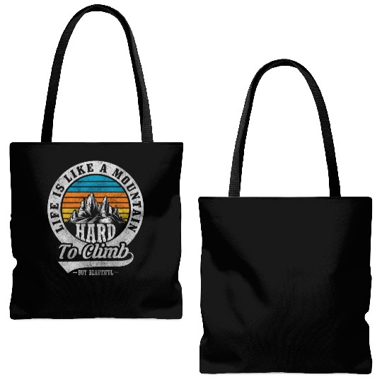 Mountains Nature Rock Climbing Tote Bags (AOP)