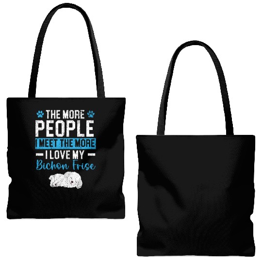 More People I Meet The More I Love My Bichon Frise Tote Bags (AOP)
