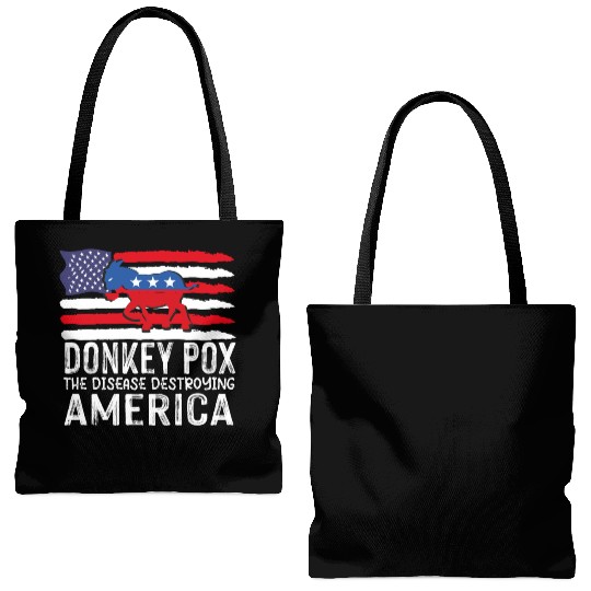 Donkey Pox The Disease Destroying America Funny Tote Bags (AOP)