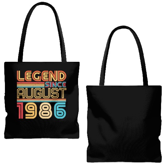 Birthday Greeting For August 1986 Tote Bags (AOP)