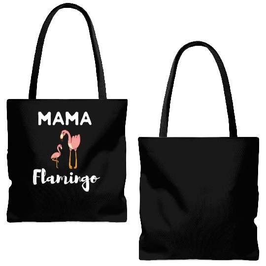 Mama Flamingo Mother's Day Gift Idea Tote Bags (AOP)