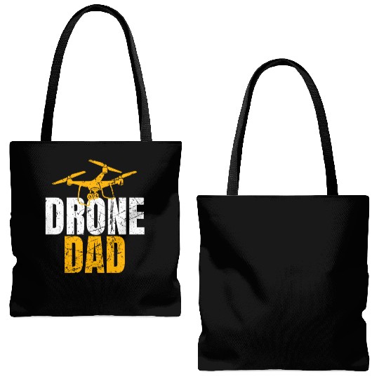Drone Dad Drone Pilot Drone Operator Quadcopter Tote Bags (AOP)