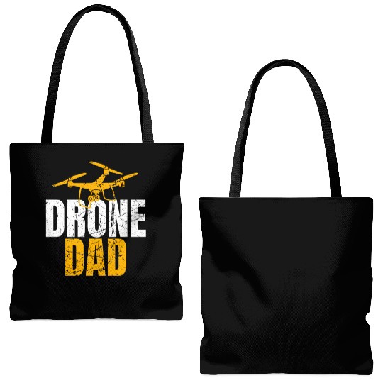 Drone Dad Drone Pilot Drone Operator Quadcopter Tote Bags (AOP)