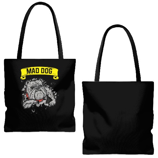 Mad dog pitbill lover Tote Bags (AOP)