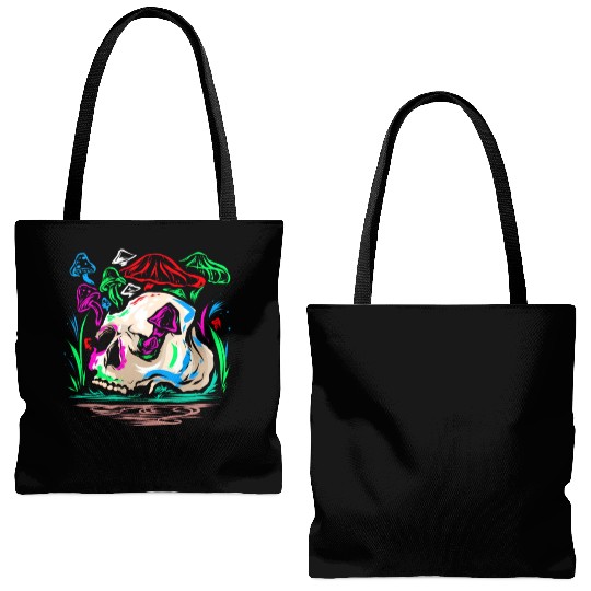 Psychedelic Magic Mushroom - Space Shroom Tote Bags (AOP)