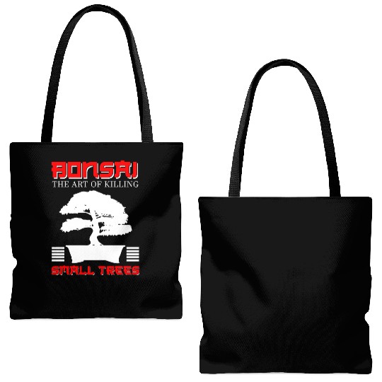 Bonsai Tree Meditation Nature Lover Tote Bags (AOP)