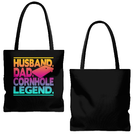 Husband Dad Cornhole Legend Classic Tote Bags (AOP)
