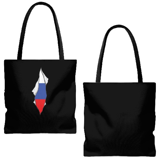Russia flag proud Russian Tote Bags (AOP)