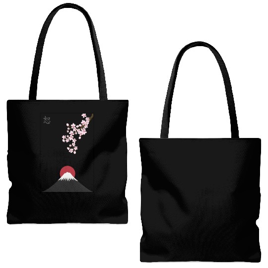 Japanese Mount Fuji Tote Bags (AOP) Premium