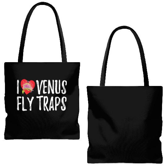 I Love Venus Flytrap Carnivorous Bite Me Tote Bags (AOP)