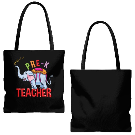 Back To School Elephant Pre-K Teacher Tote Bags (AOP)