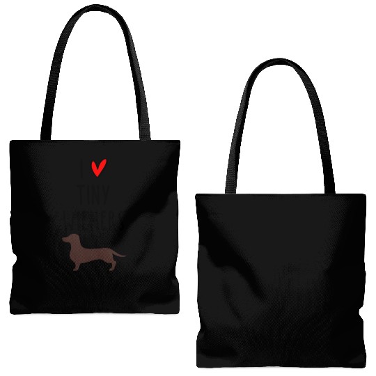 I Love Tiny Wieners Tote Bags (AOP)