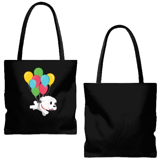 Bichon Frise Dog Lover Dog Breeder Puppy Paw Love Tote Bags (AOP)