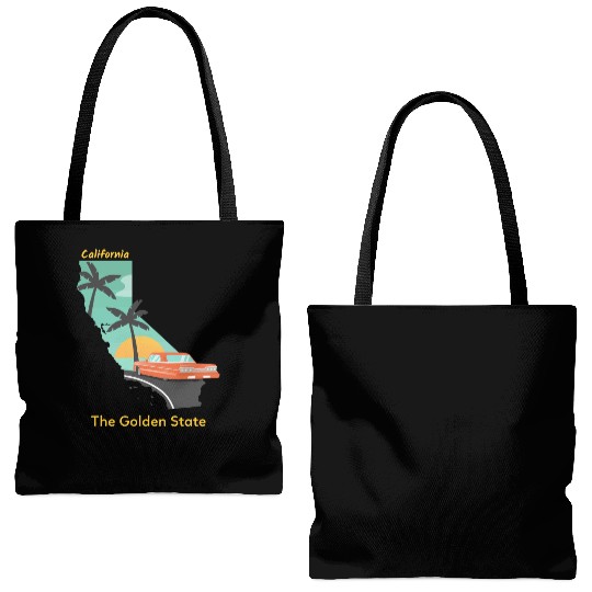 California The Golden State Tote Bags (AOP)