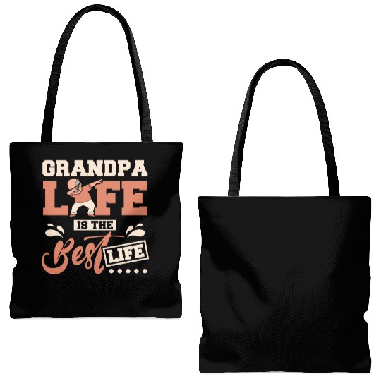 Grandpa life is the best life Tote Bags (AOP)