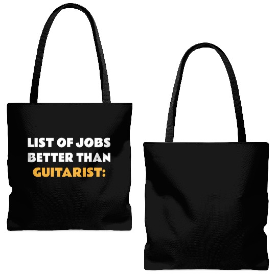 Guitarist Funny Sayings Rock Musician Tote Bags (AOP)