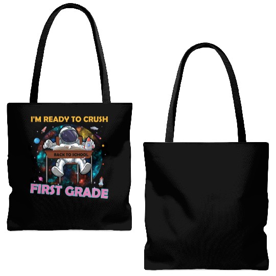 I'm Ready To Crush 1st Grade Back To School Youth Tote Bags (AOP)