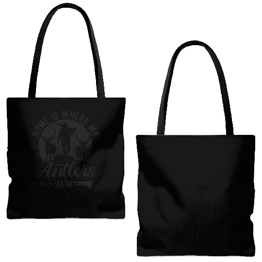 Buck Deer Hunting Hunter Vintage Tote Bags (AOP)