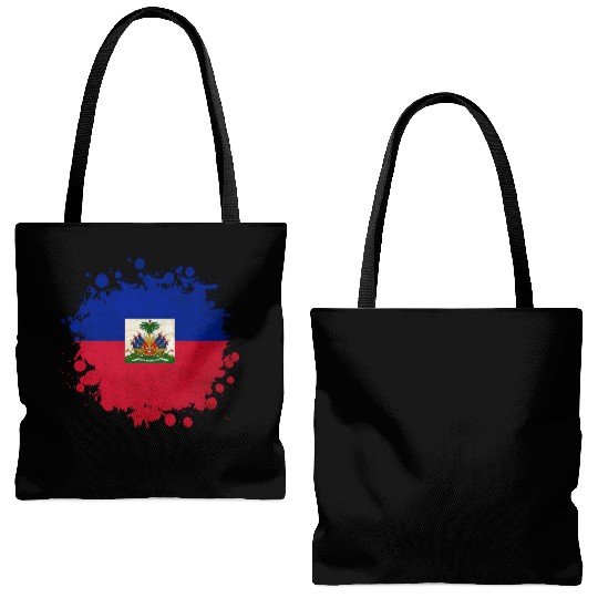 Haiti flags blob Tote Bags (AOP)