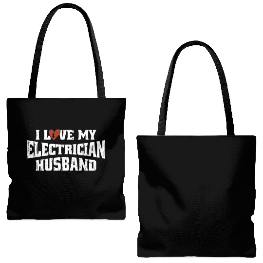 I love my electrician husband - profession Tote Bags (AOP)