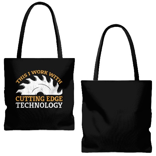 Chainsaw Carving Woodworking Carpenter Tote Bags (AOP)