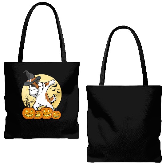 Dabbing Saint Bernard Halloween Tote Bags (AOP)